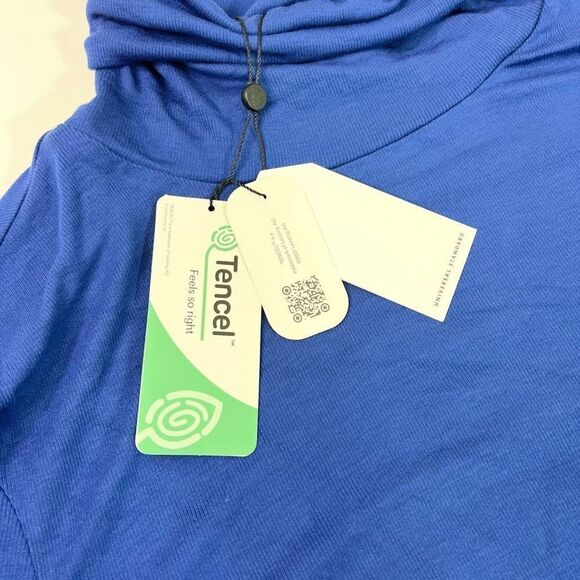 Universal Standard Foundation Turtleneck Top Womens Large Blue Long Sleeve - Picture 4 of 11